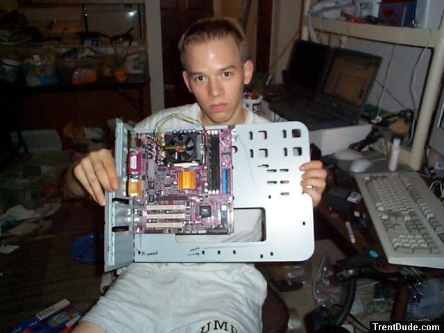 Sitting with a new computer