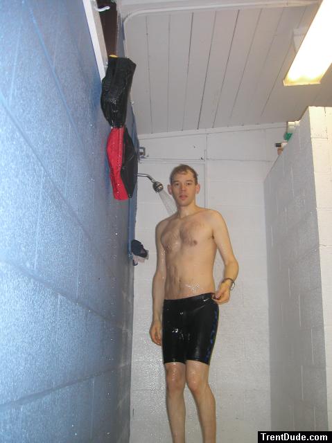 Nike swim jammers and hairy chest