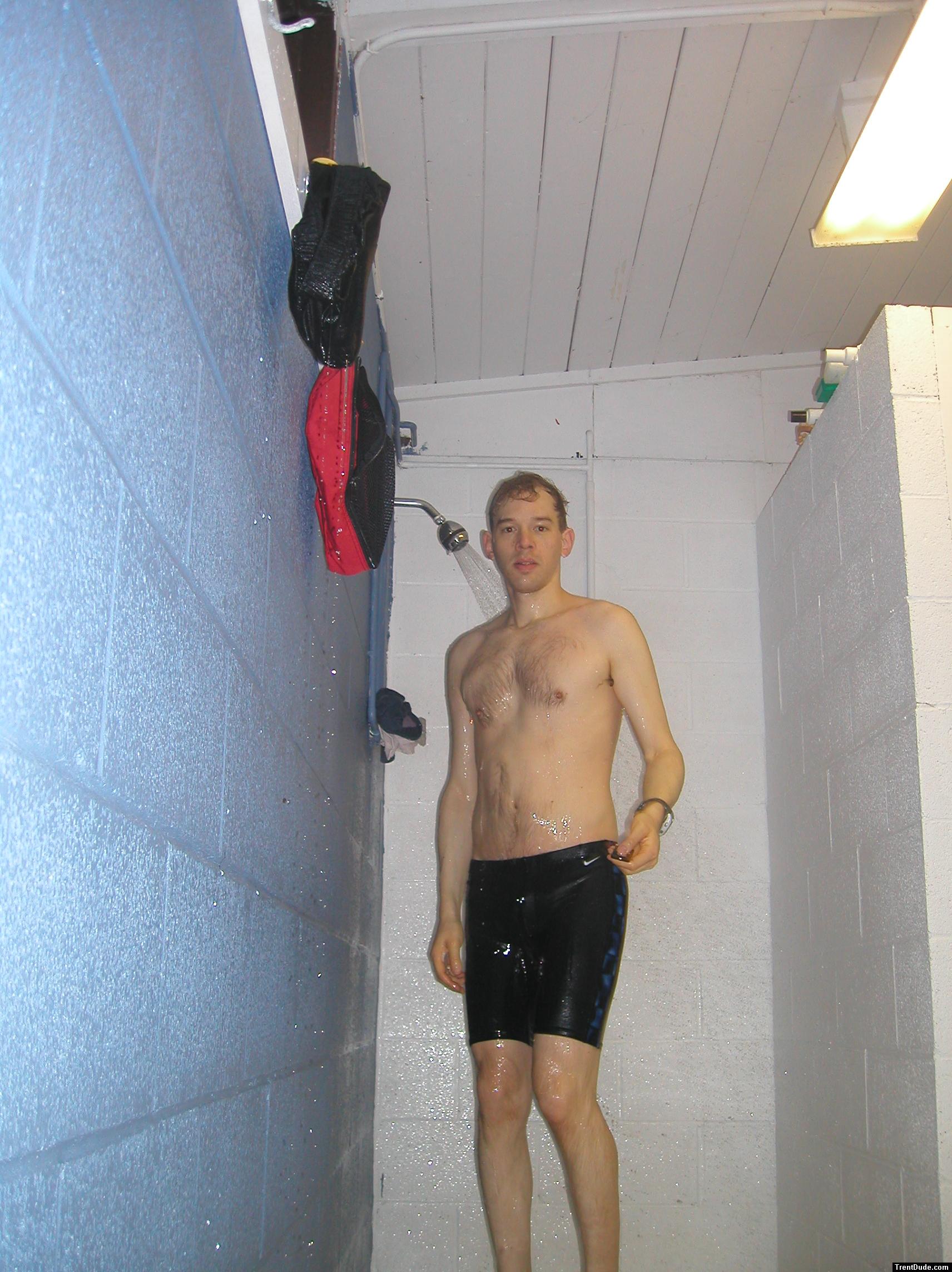 Nike swim jammers and hairy chest