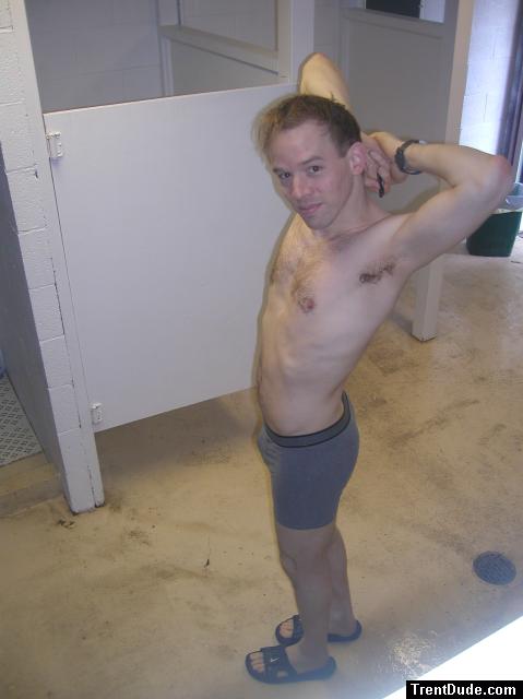 Grey boxer briefs, hair on chest
