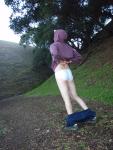 Birdwatching in Jockey Pico white underwear and sweats
