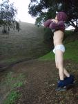 Birdwatching in Jockey Pico white underwear and sweats