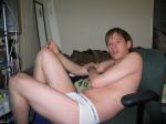 relaxing in Calvin Klein briefs