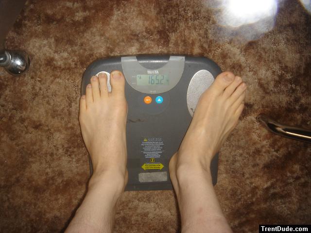 Feet on  scale