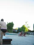 Watching the other swimmers