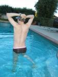 Swimmer's back & rear in Ami Sanzuri swim brief (best!)