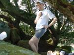 picnic lunch in grey boxer briefs