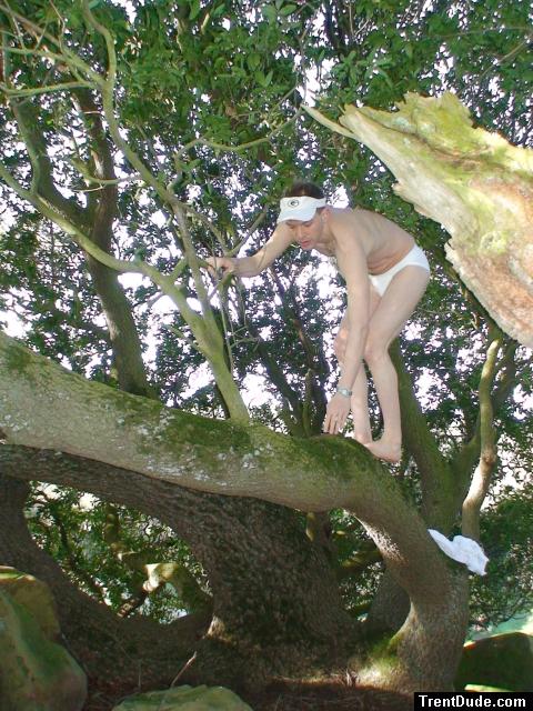 Being careful not to fall