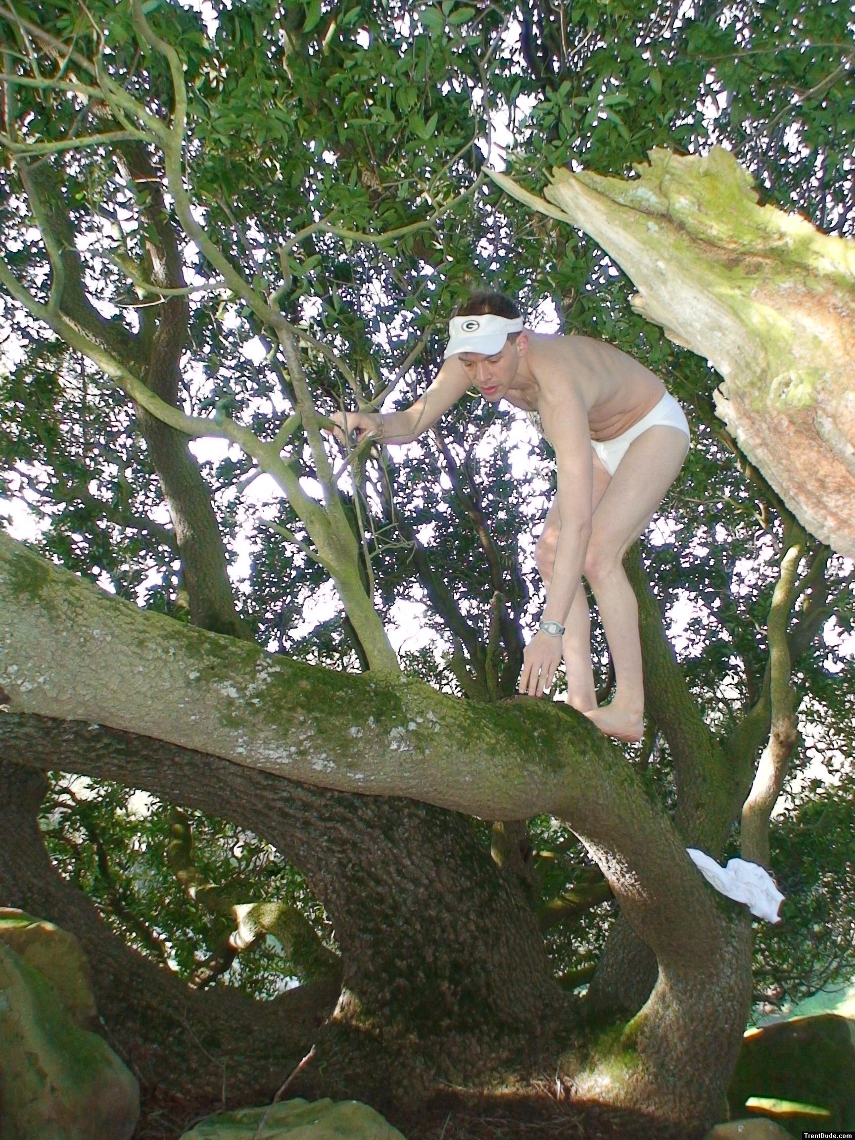 Being careful not to fall
