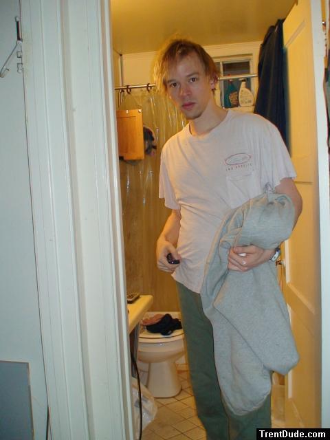 Goatee and a white t-shirt