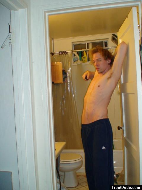 armpits and Addidas sweat pants