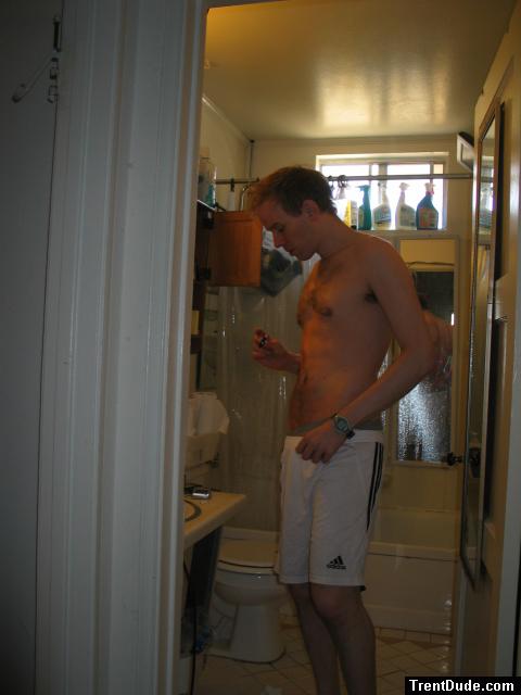 White addidas shorts (checking something?_