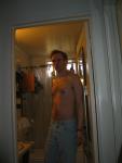 Shirtless in jeans