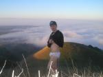 Checking out the clouds in Tommy Hilfiger underwaer