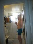 Blue boxer briefs (armpit)