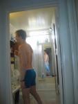 Blue boxer briefs (rear)