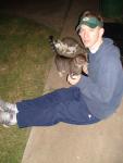 a dude with cats