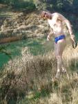 Aquablade speedo at a secluded swim hole