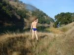 Walking towards the water