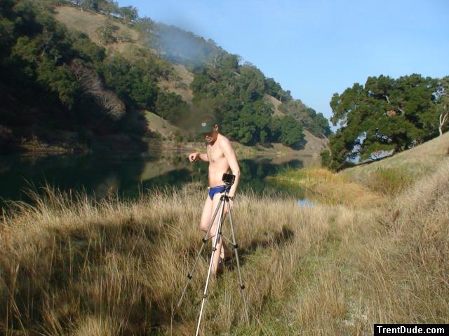 It took him a year to find a special swim hole (Speedo Aquablade brief) (tripod recording secondary video)