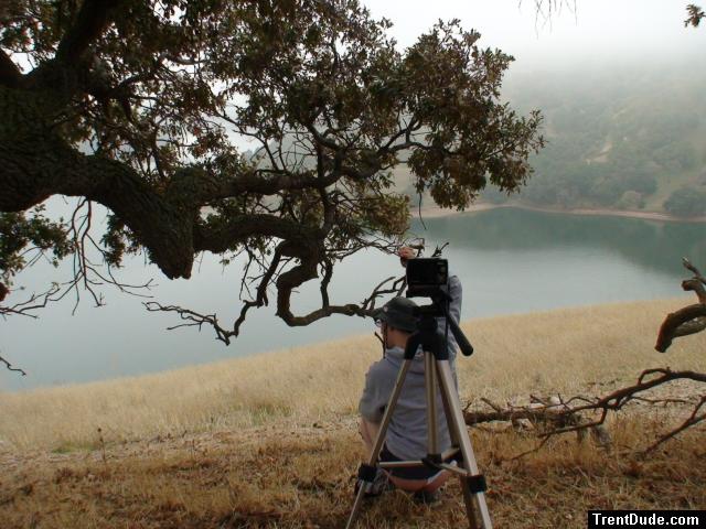 Squatting in a thong
