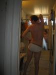 Jockey ribbed briefs (rear)  (mirror)
