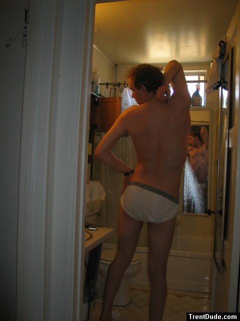 Jockey ribbed briefs (rear)  (mirror)