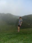 Foggy day and compression shorts
