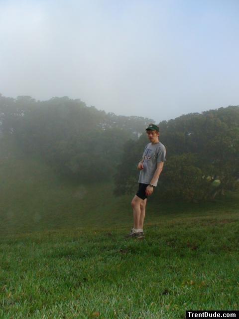 Foggy day and compression shorts