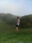 Nike compression shorts and green hills