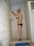Ami Sanzuri swim Brief in the shower