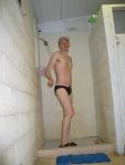 Ami Sanzuri swim Brief in the shower