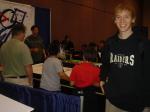 Trent at the robot booth
