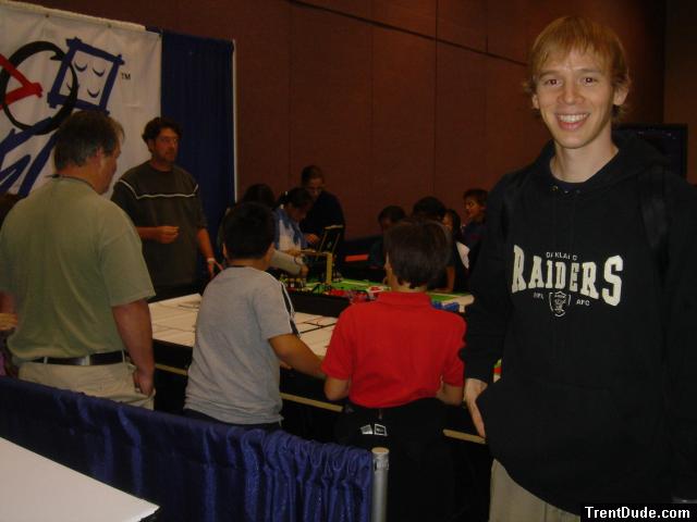 Trent at the robot booth